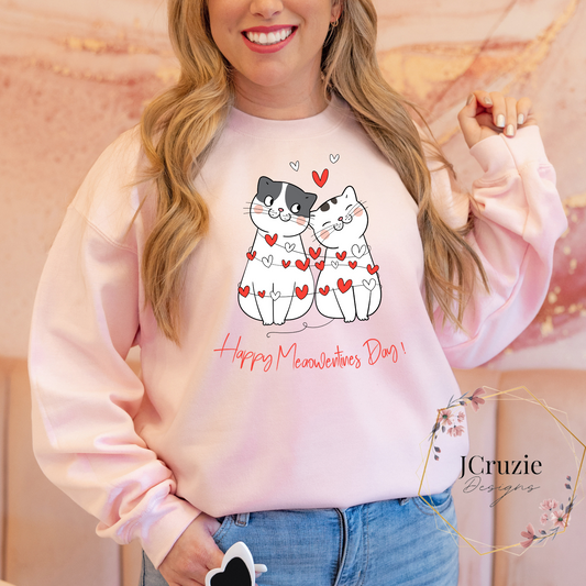 Cat Meow Valentine Sweater