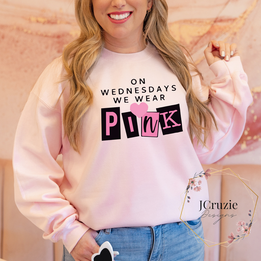 On Wednesday's Wear Pink Valentine Sweater