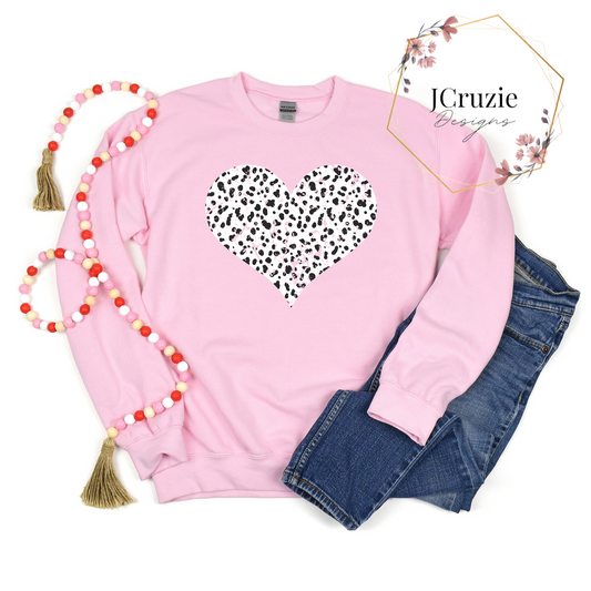 Dalmatian Heart Valentine Sweater