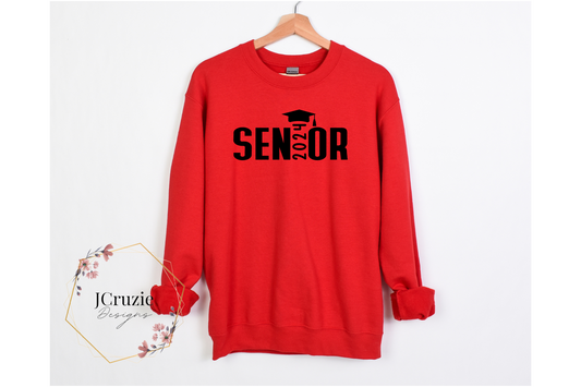 Senior 2024 Crewneck with Cap